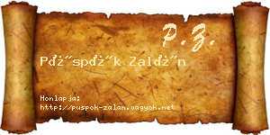 Püspök Zalán névjegykártya